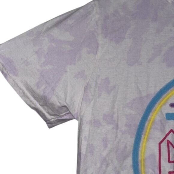 AC/DC Tie-Dye Graphic T-Shirt Small Purple Rock & Roll Band Tee 100% Cotton - Picture 3 of 6